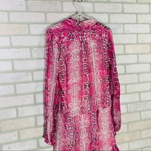 Rocco Sand NWT Lexi Pink Snake Print Wrap Dress Size S - Picture 9 of 12